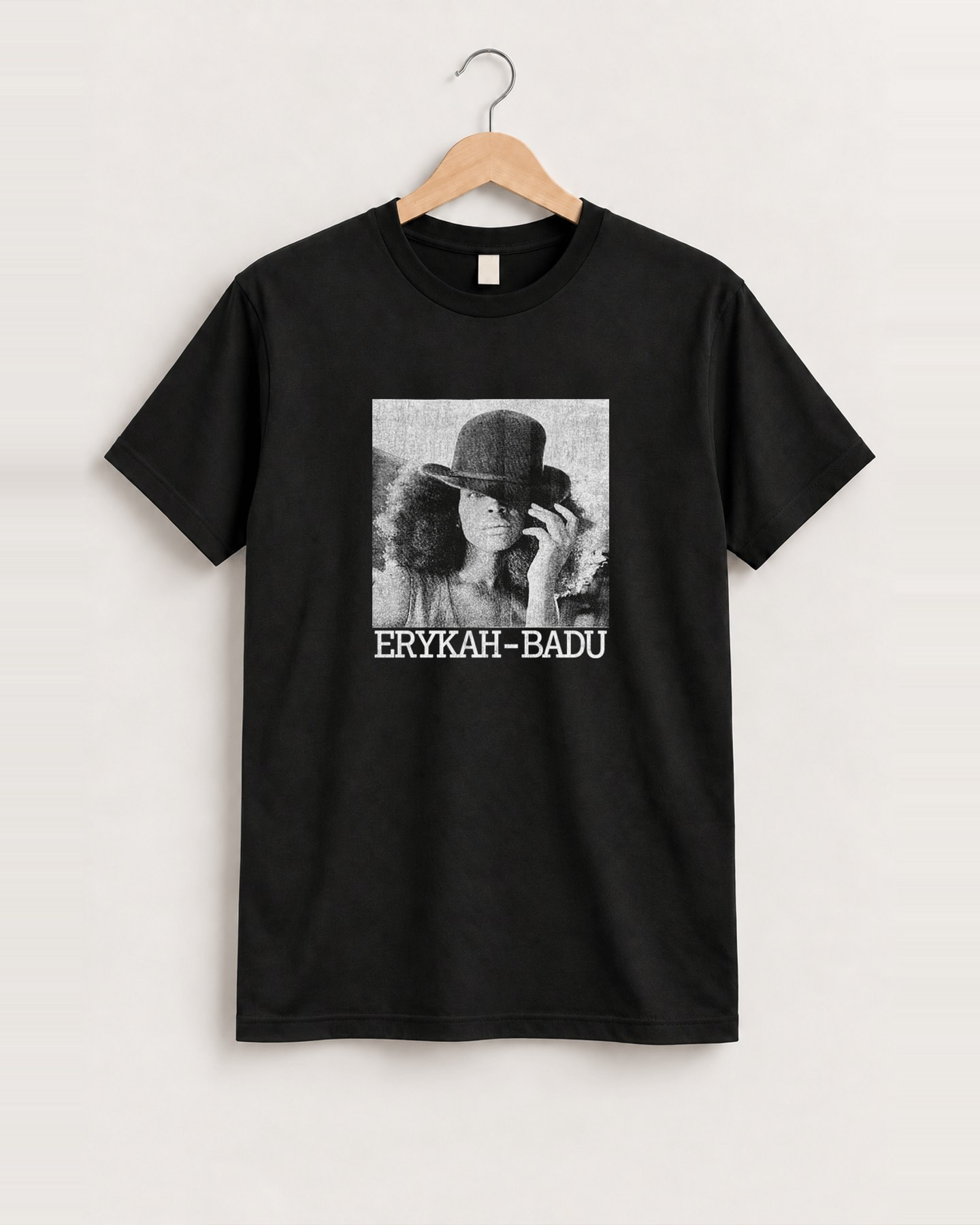 Y2k erykah badu black tee front