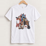 1971 Vintage cartoon the banana splits white tee front