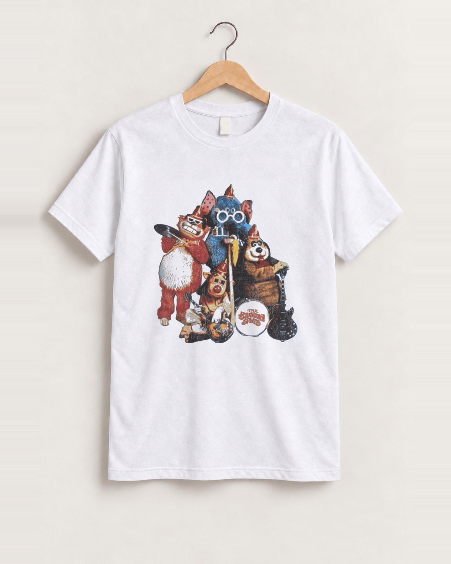 1971 Vintage cartoon the banana splits white tee front