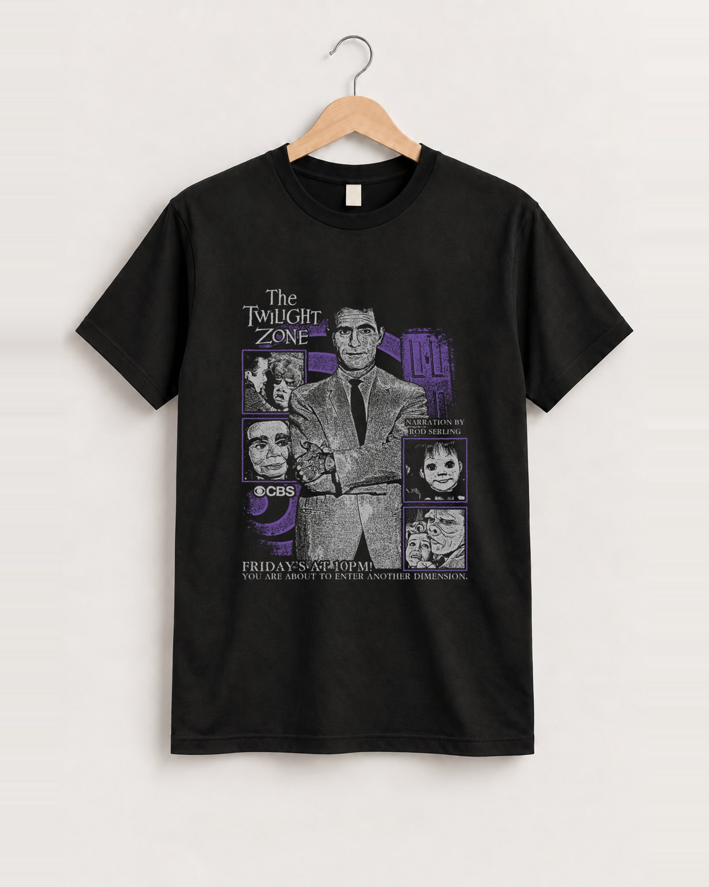The twilight zone black t-shirt front