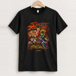 Vintage street fighter ii black t-shirt front