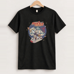 Space mountain black t-shirt front