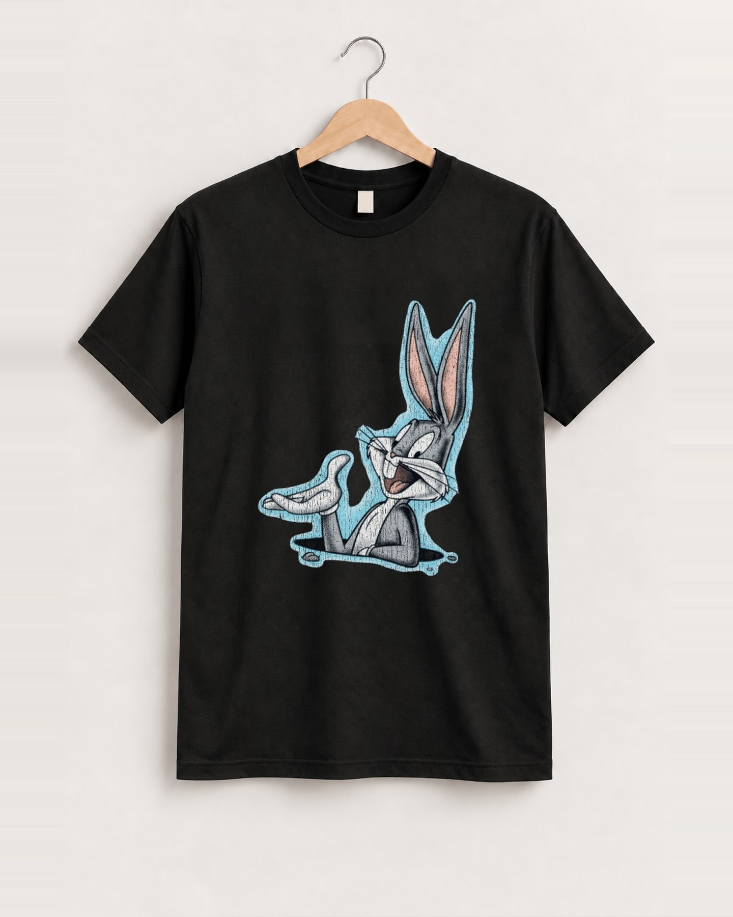 Bugs black tee front