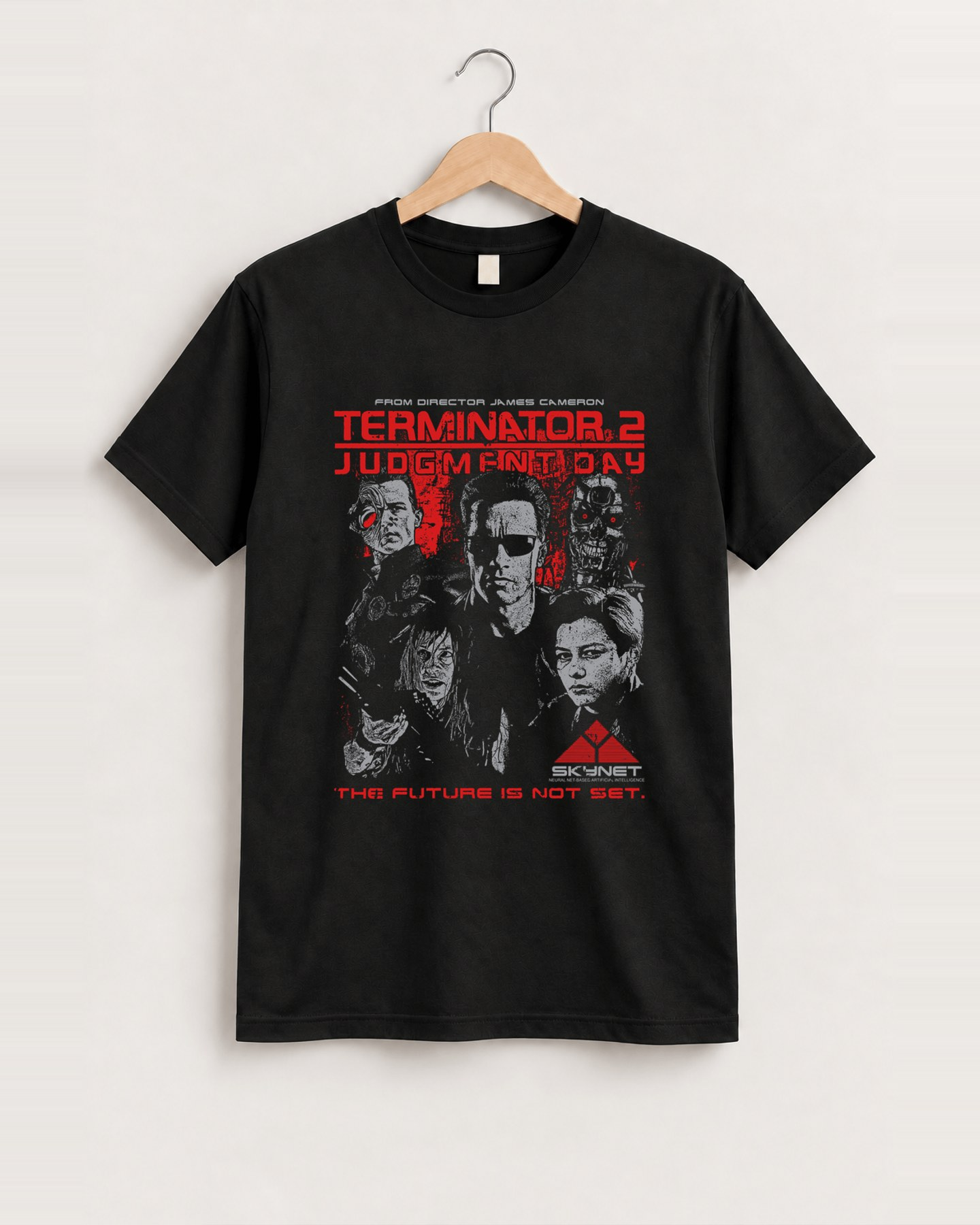 Terminator 2 judgement day vintage black t-shirt front