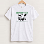 80's youth of today go veg white tee front