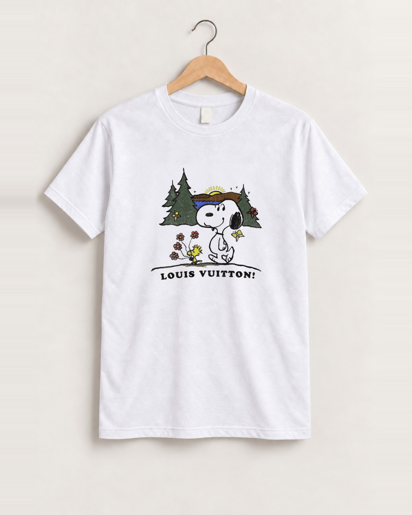 Vintage snoopy lv white tee front
