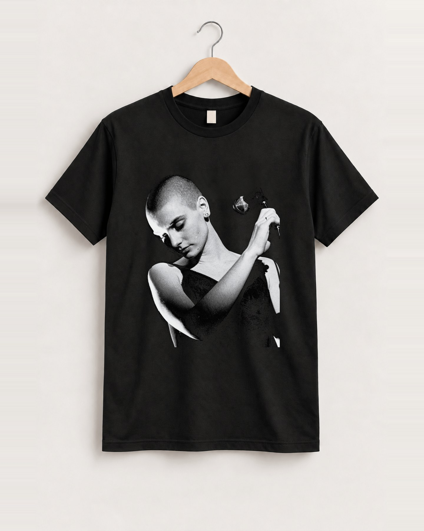 90s sinead 'live' black t-shirt front