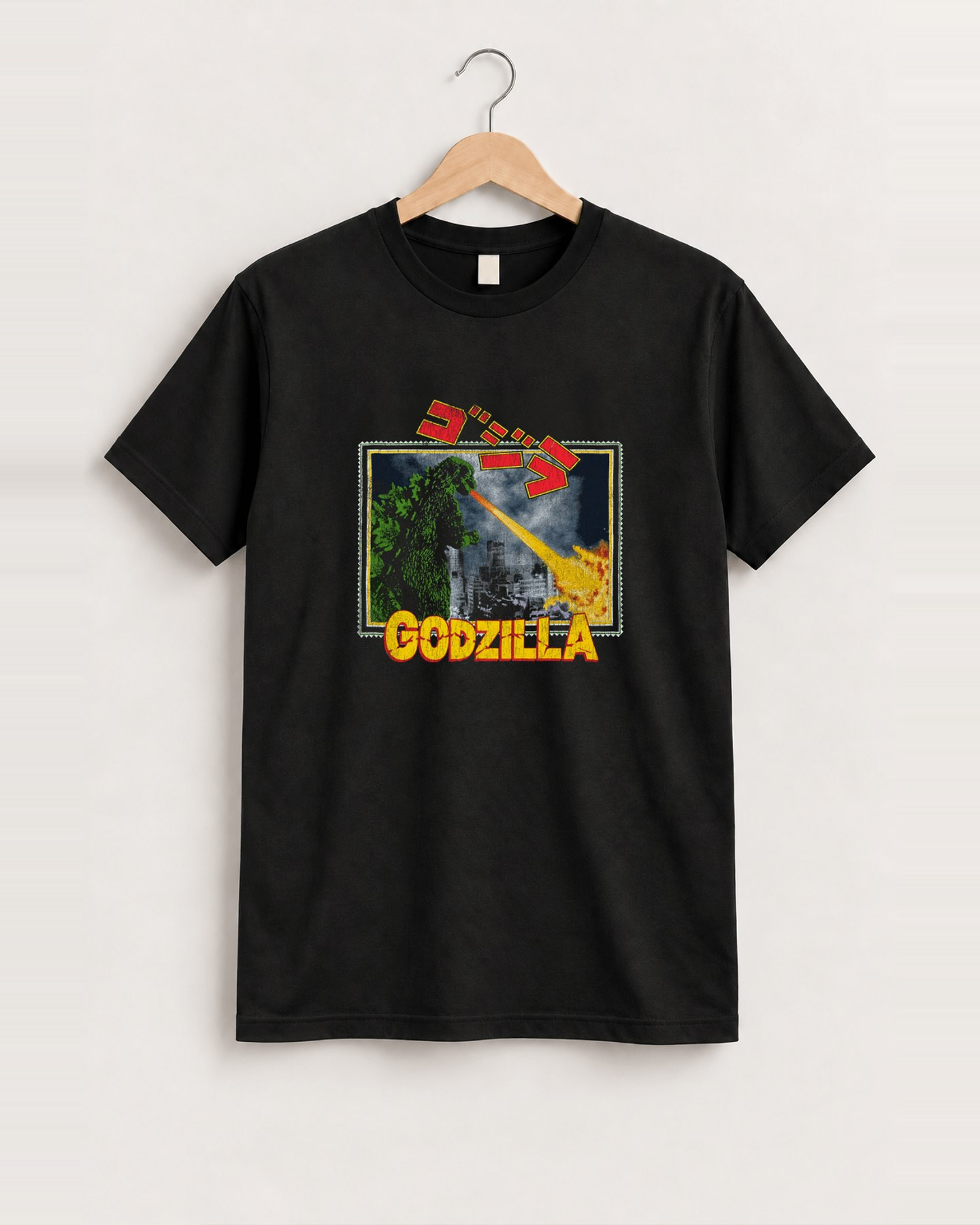 1994 Godzilla black tee front