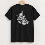 Y2k tool flaming eye black tee back