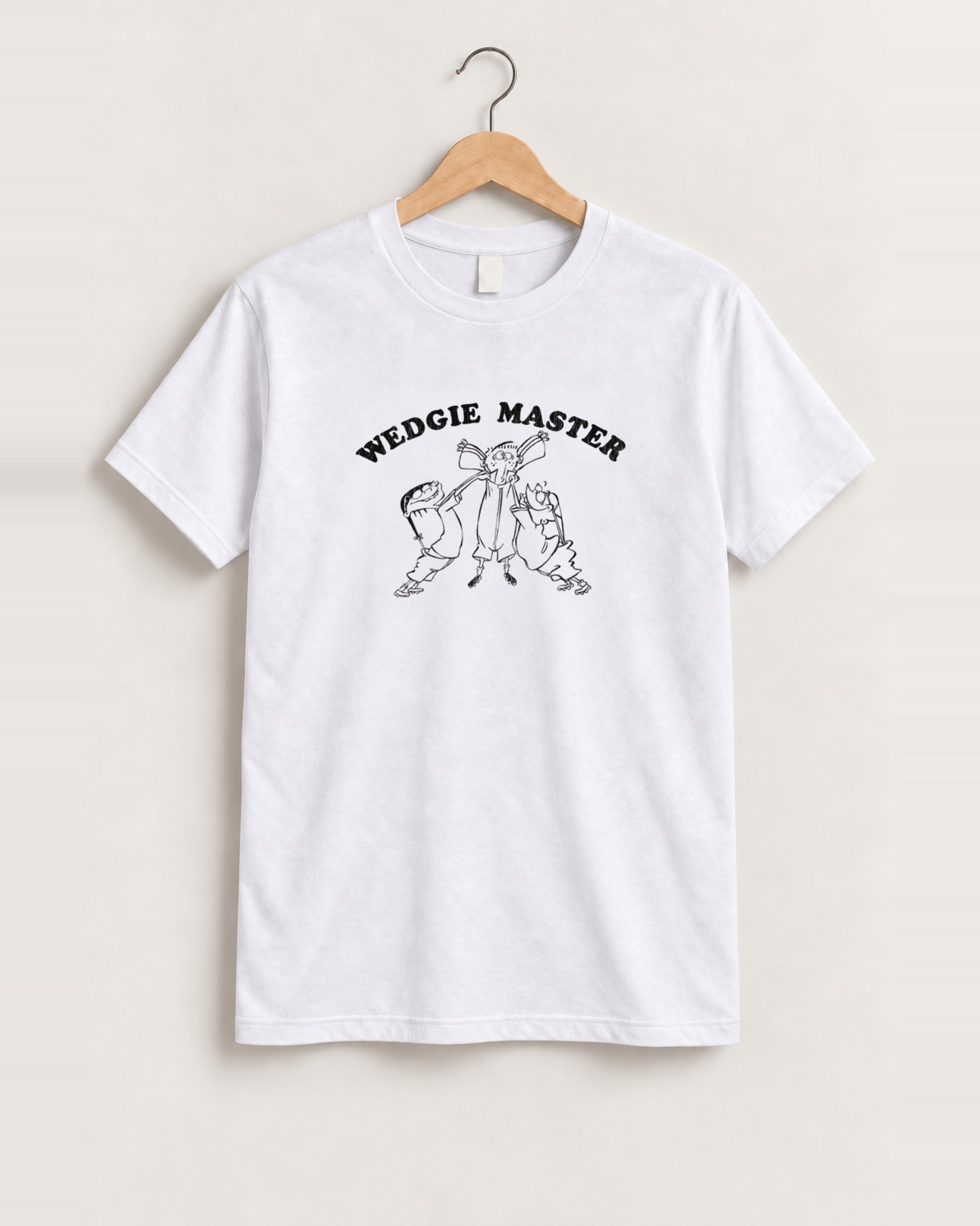2005 Ed edd and eddy wedgie master white tee front