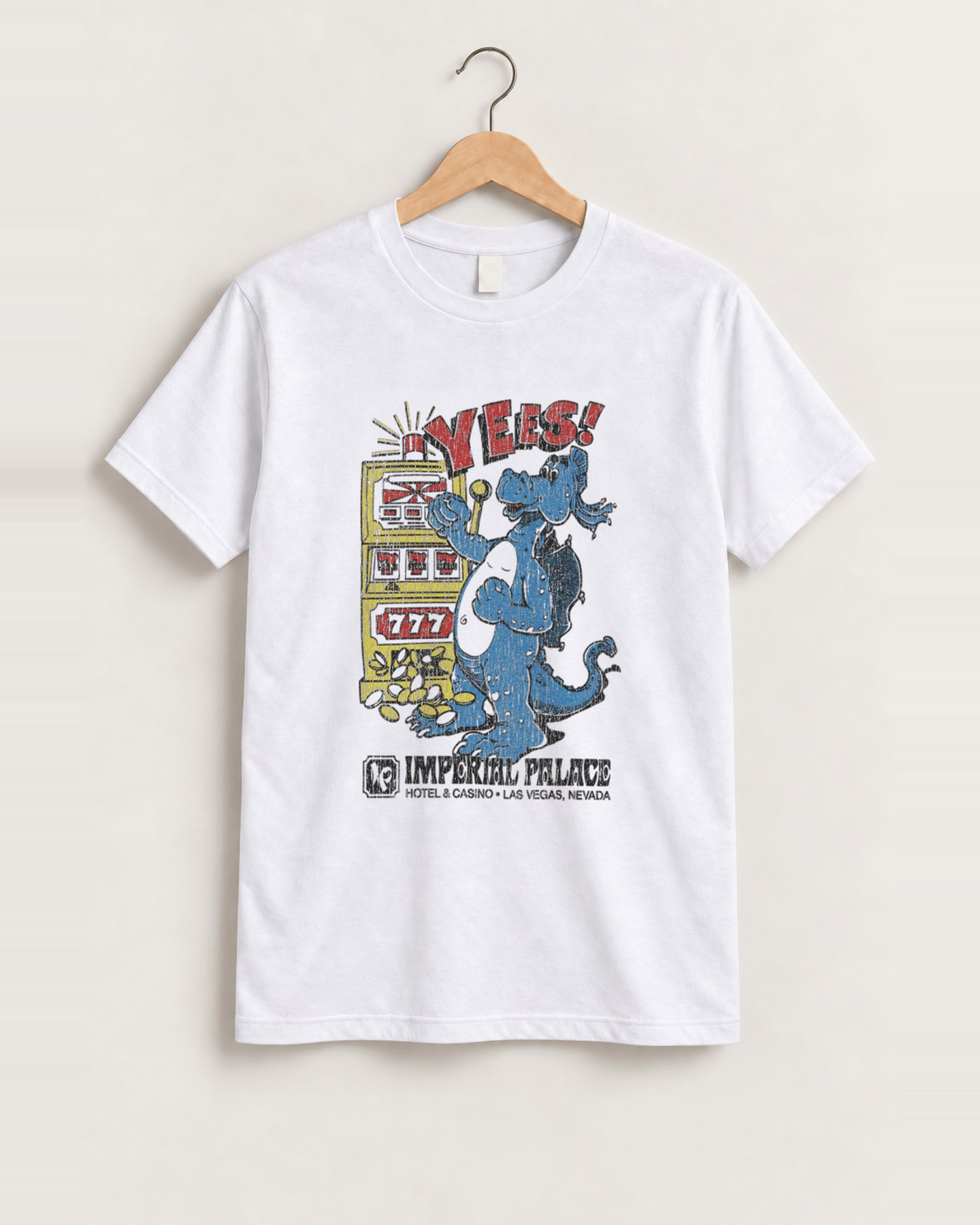 Imperial palace white tee front
