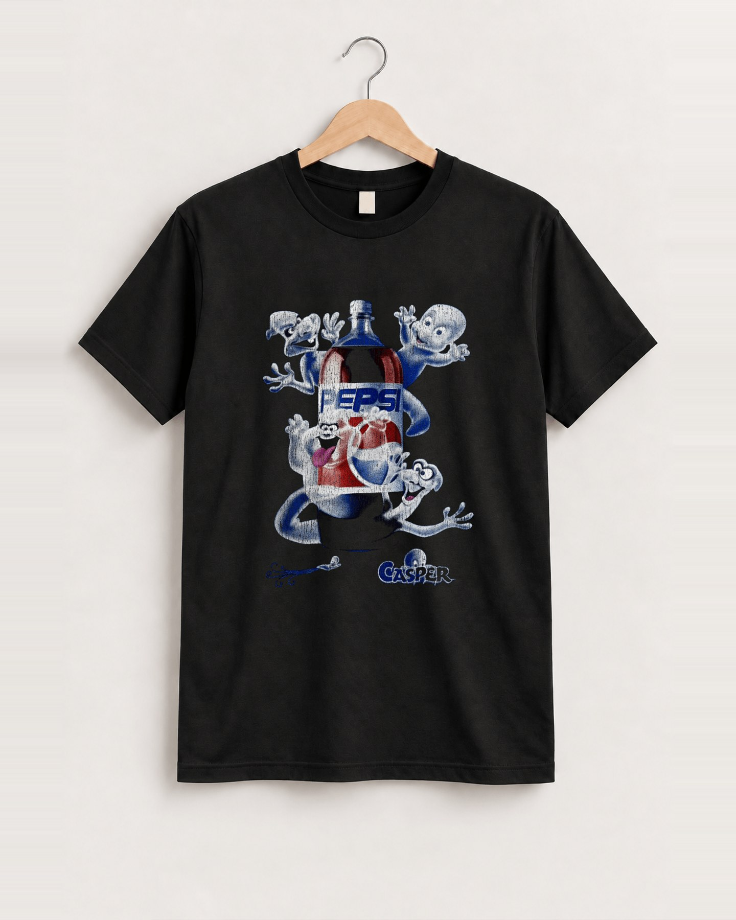 Casper x pepsi black tee front