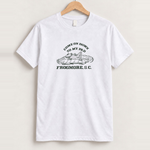 70s come on down to my pad white tee front