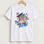Ask dr. stupid ren & stimpy white tee front