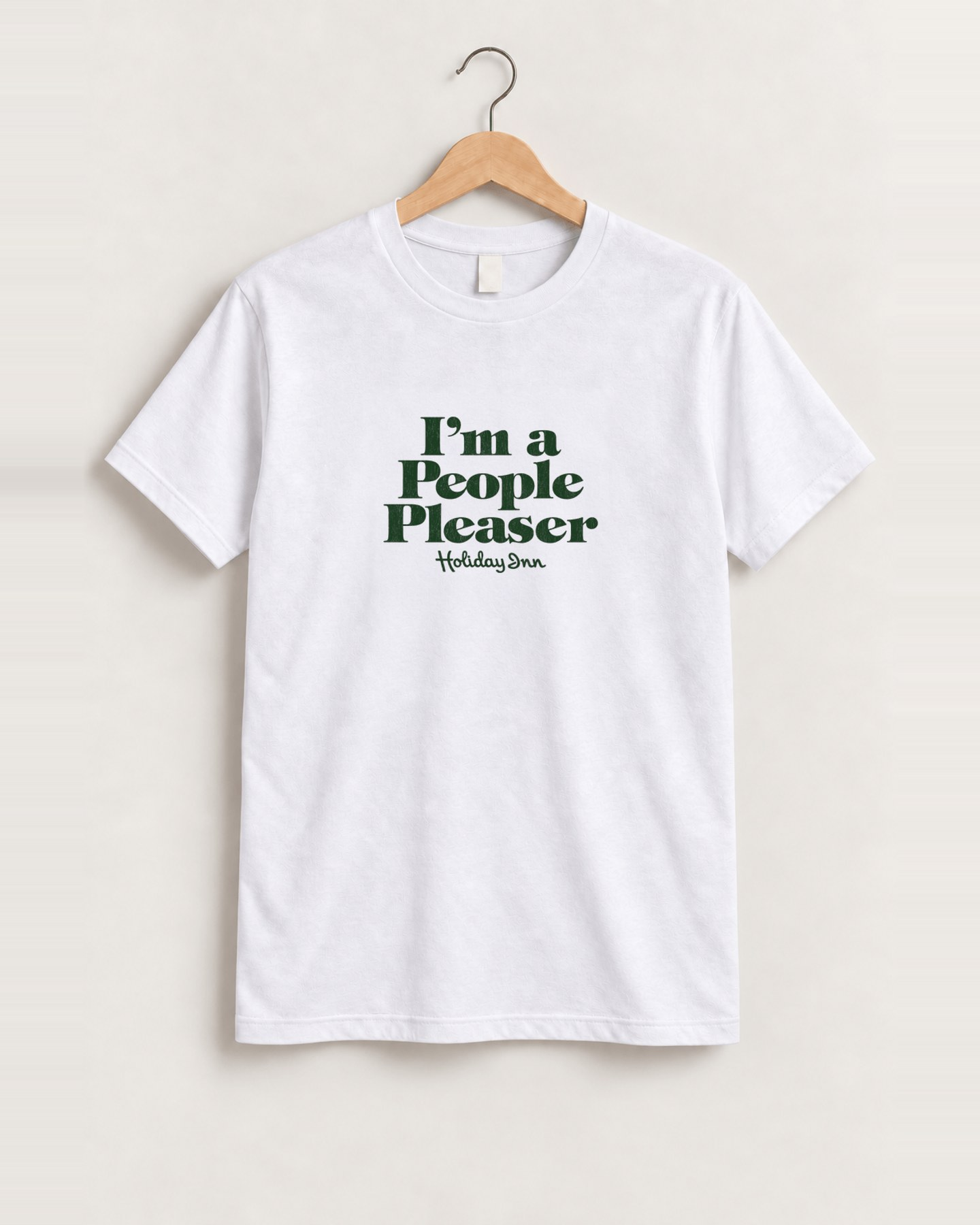 90s people pleaser holiday inn white tee front