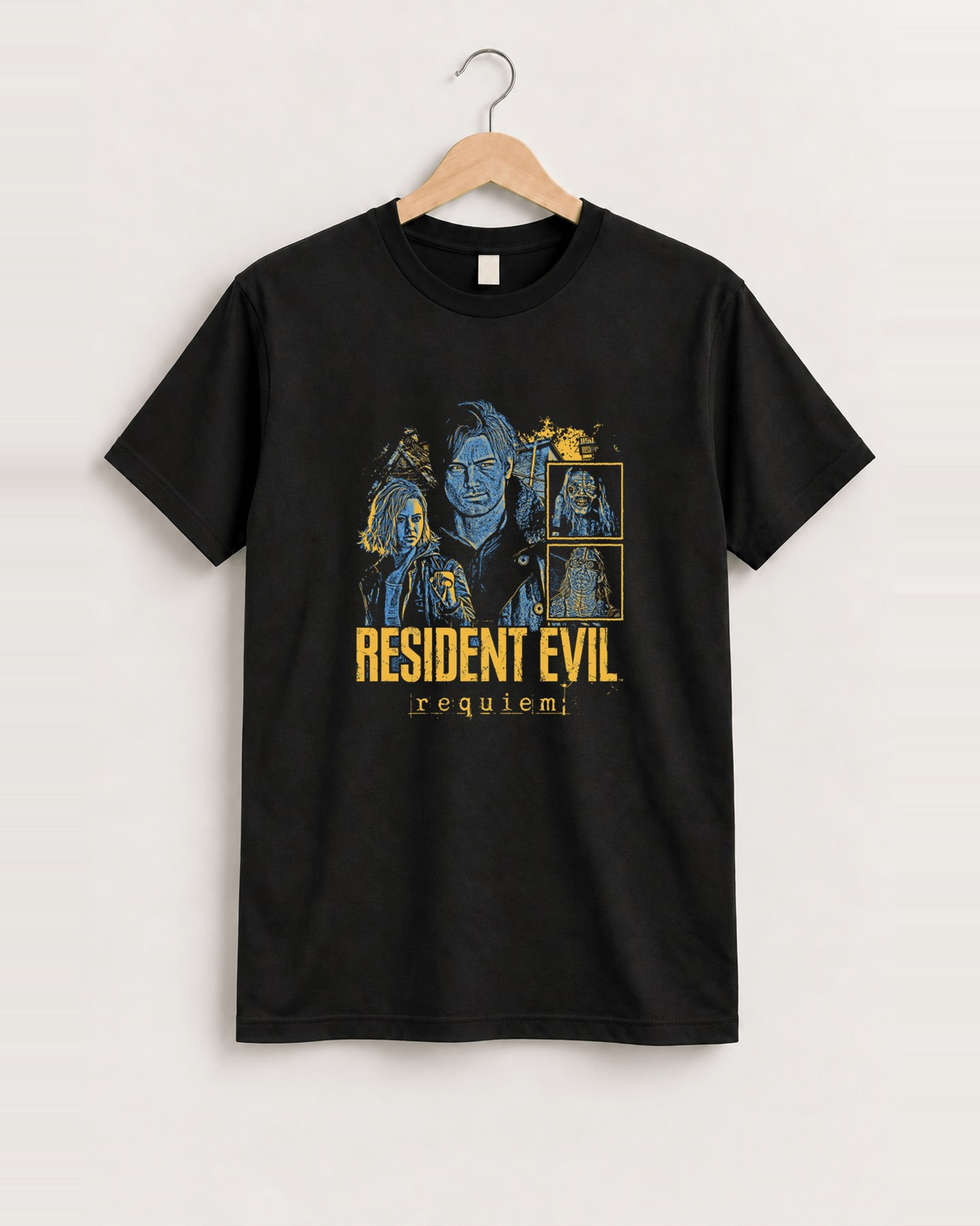 Resident evil requiem black tee front