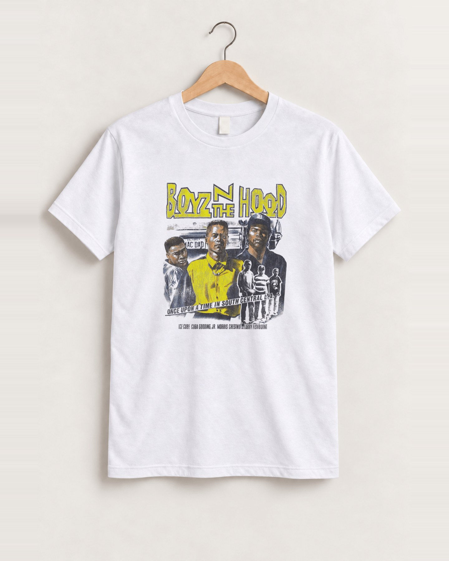Boyz n the hood white tee front