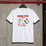 88 calgary goretex official supplier white tee — white tee, front print, garage setting