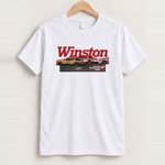 Winston 'nascar racing' 80s white t-shirt front