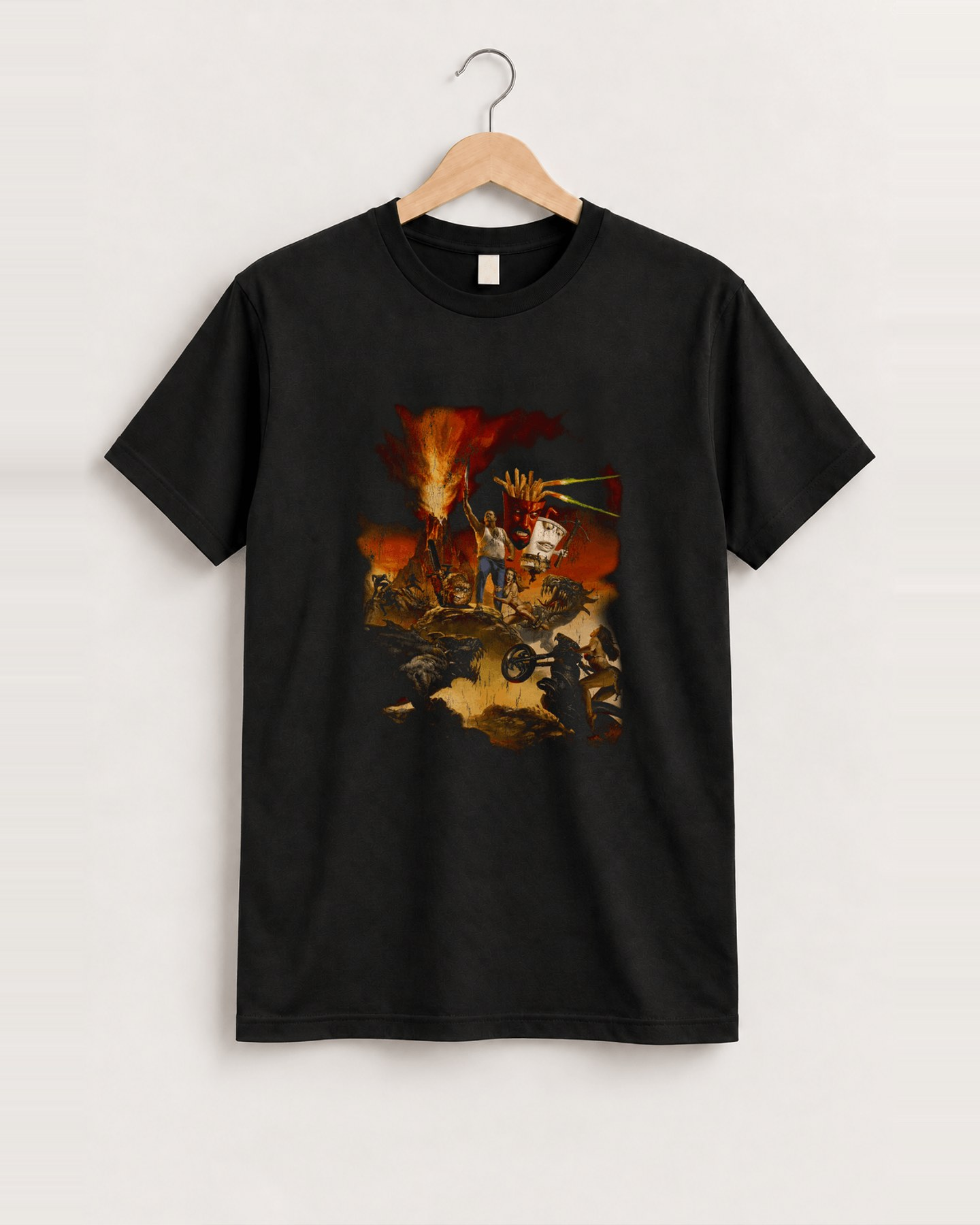 2007 Aqua teen hunger force movie promo black tee front