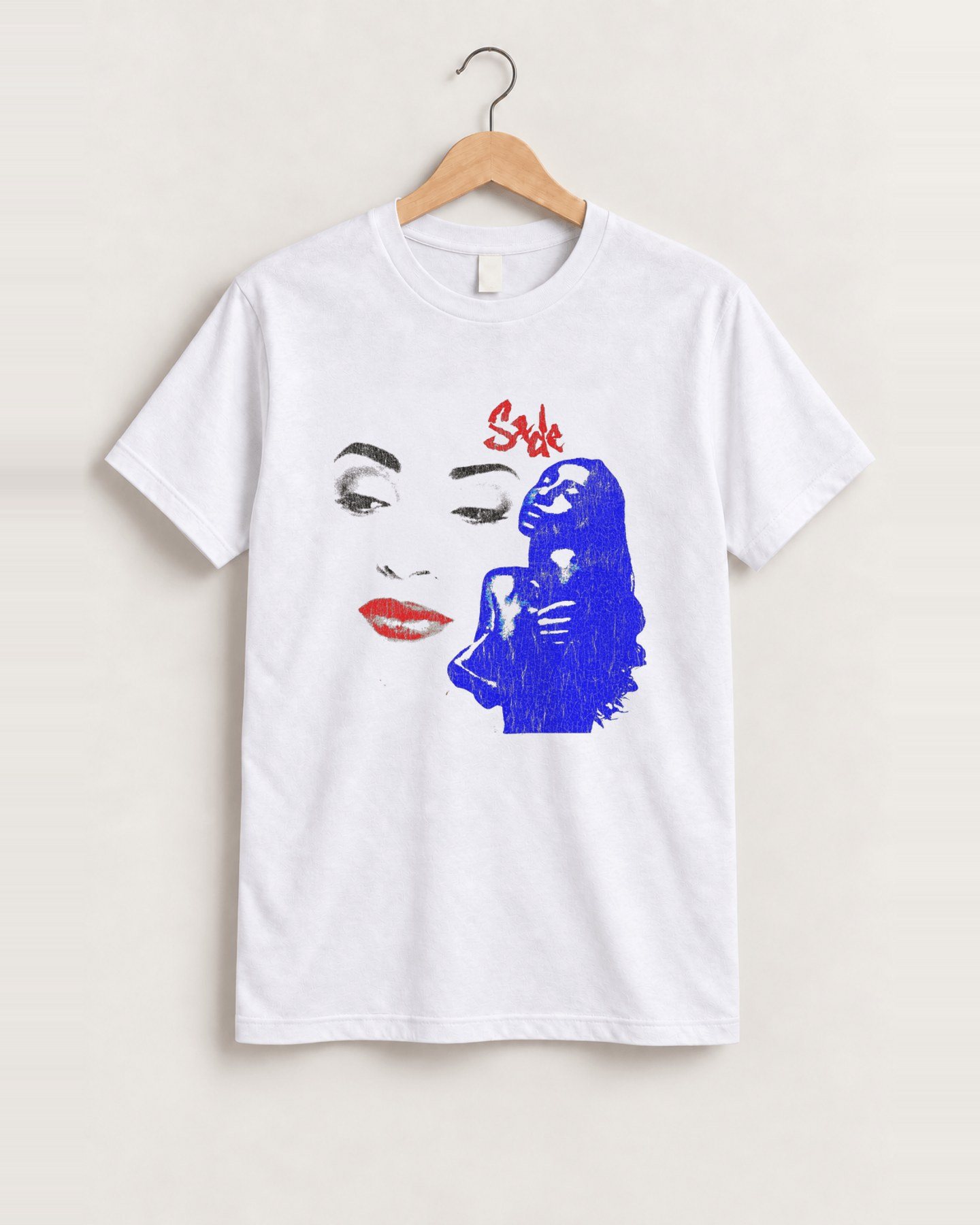 90s sade ultra rare womens white tee front
