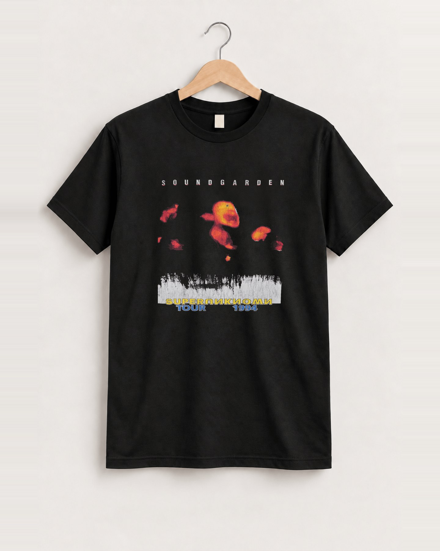 1994 Soundgarden superunknown tour black tee front