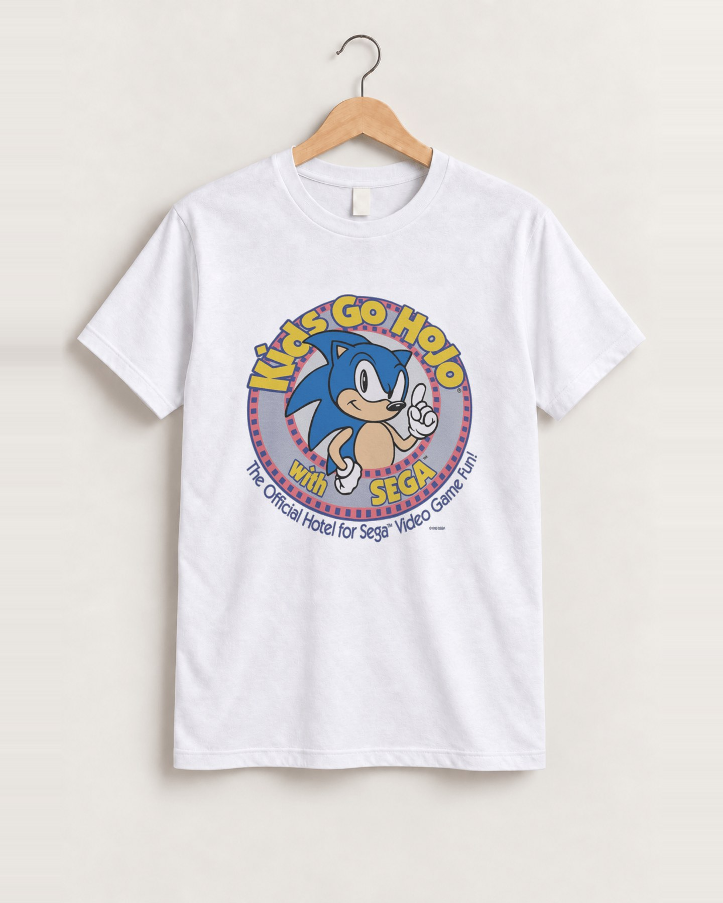 Sonic - kids go hojo vintage white tee front
