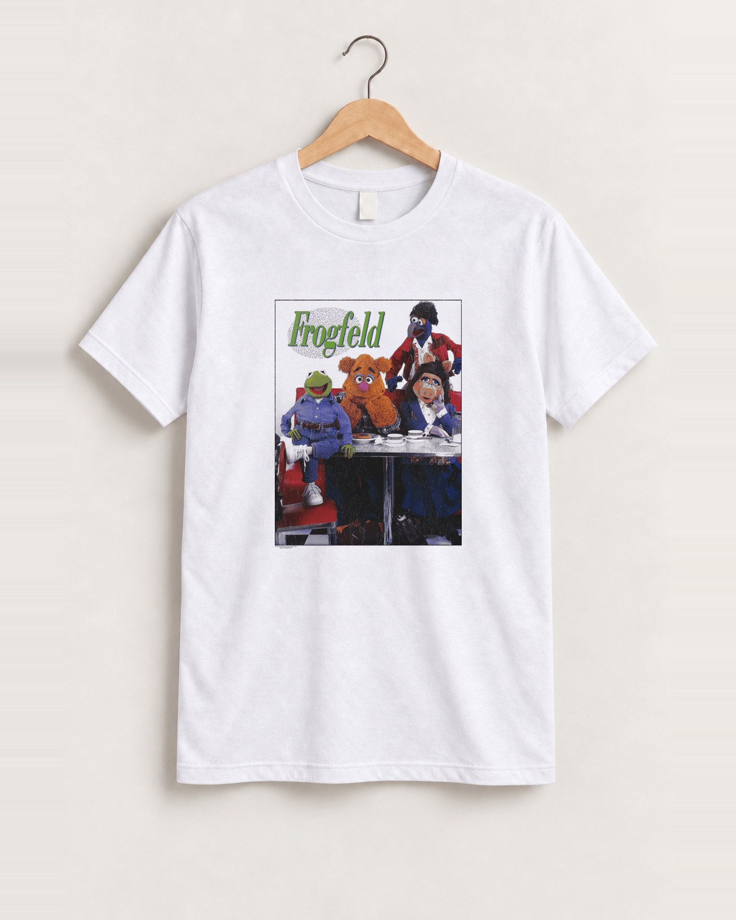 Vintage muppets frogfeld white tee front