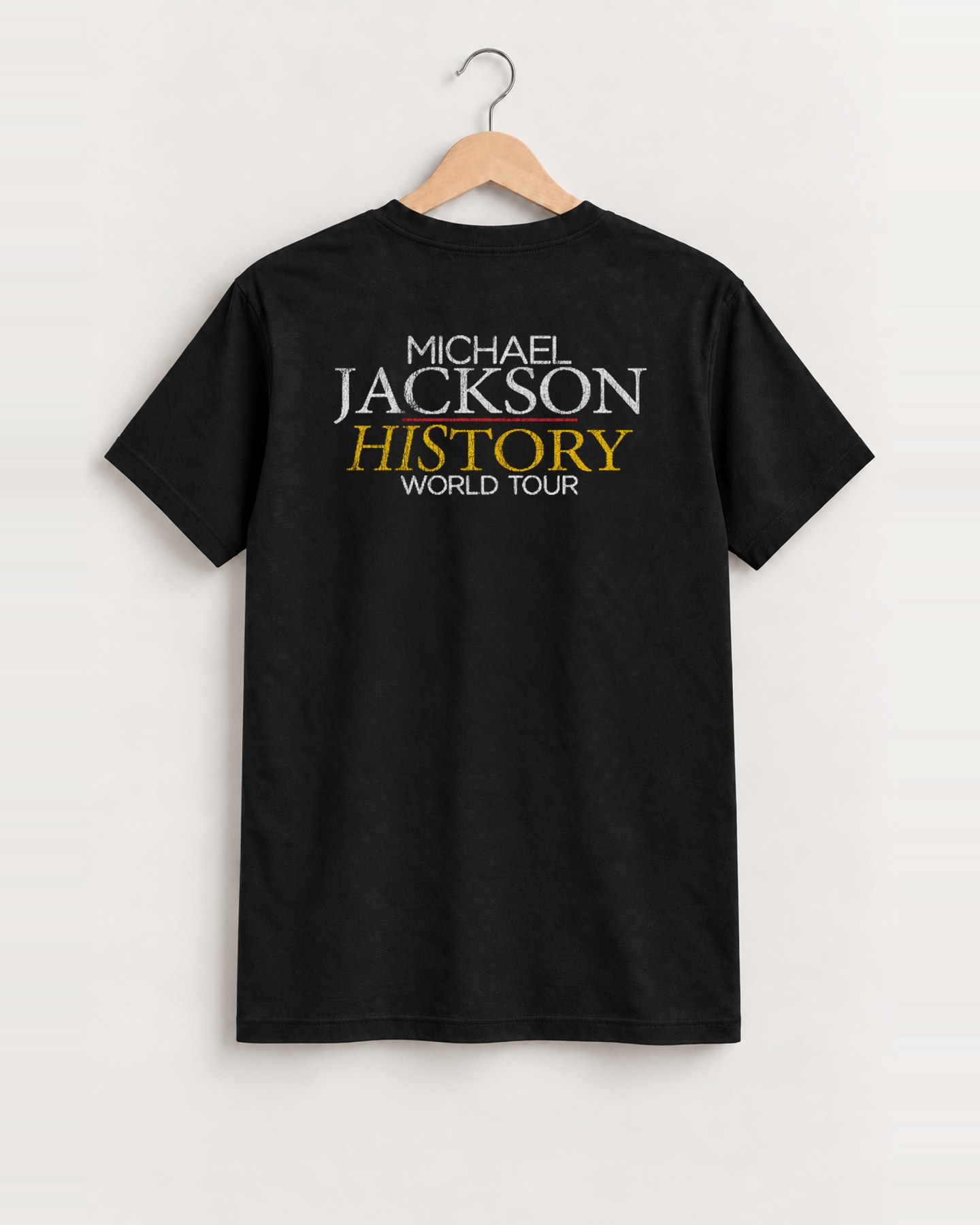 1994 Michael jackson 'history world tour' rare black cut-off t-shirt back