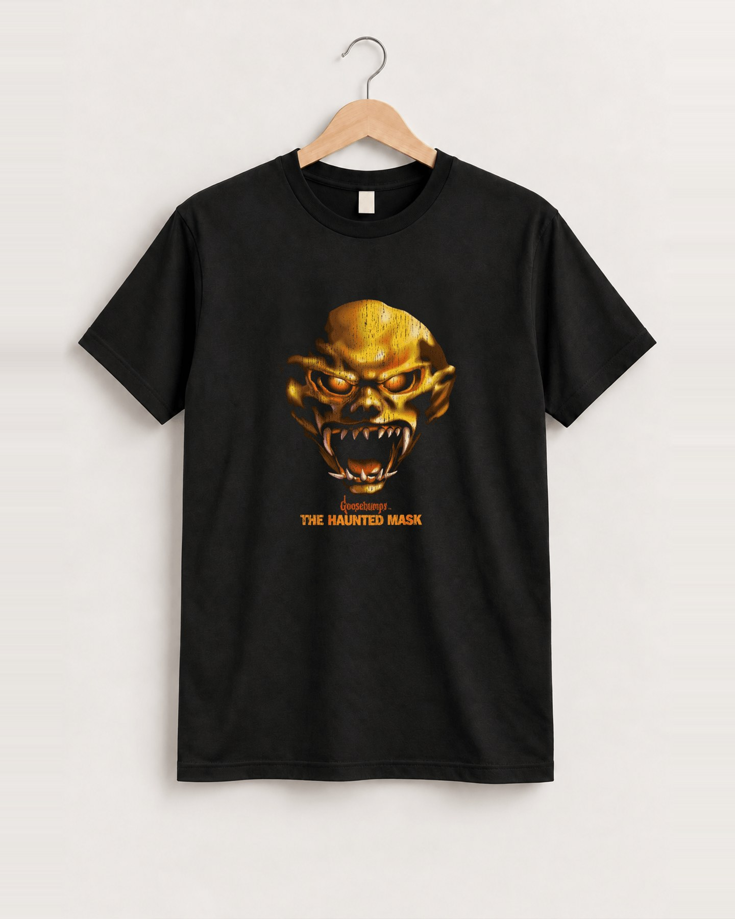 Goosebumps the haunted mask black tee front