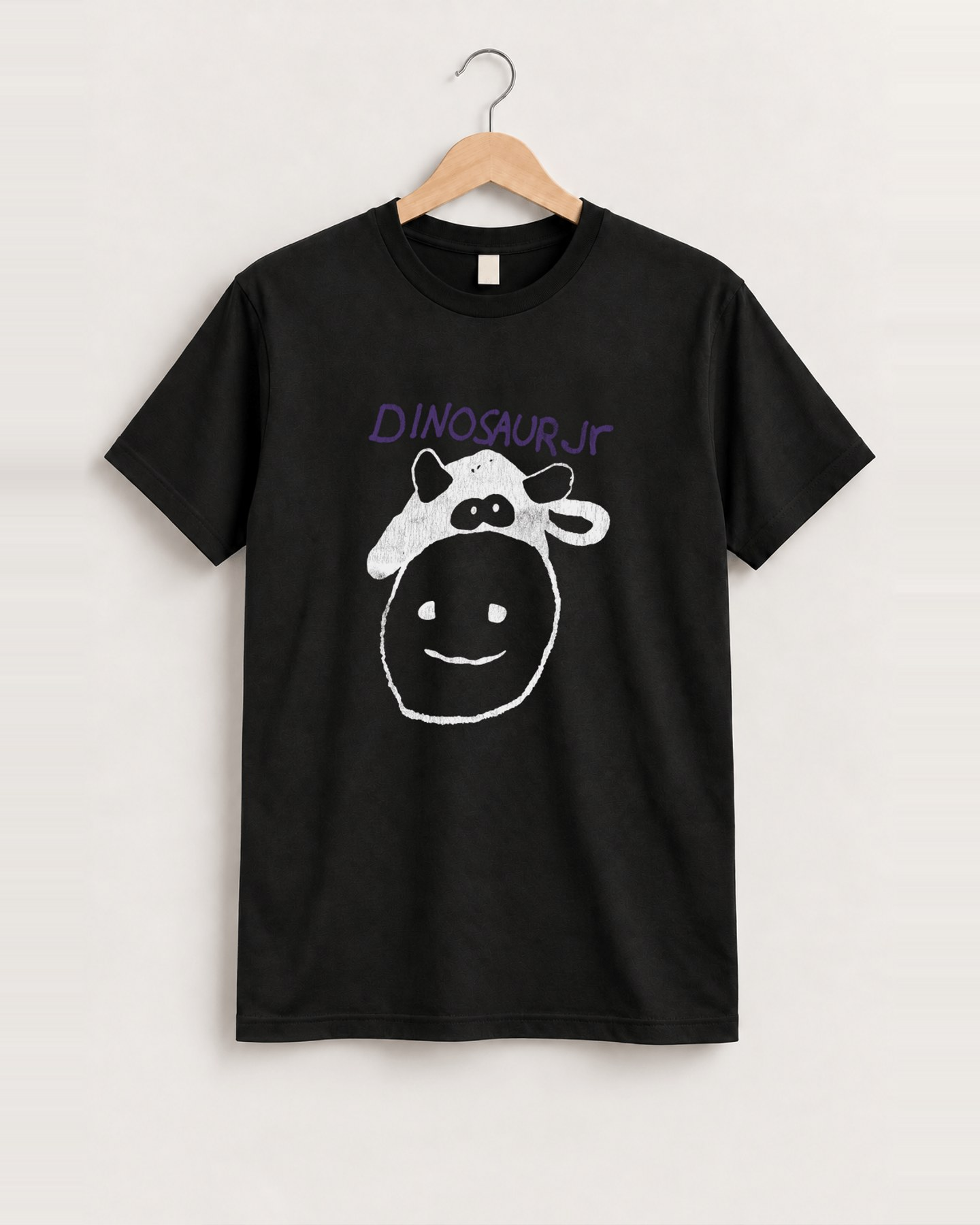 90s dinosaur jr cow black tee front
