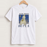 New york blues white tee front