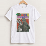 70s graphic 'godzilla vs mechagodzilla' vintage white tee front