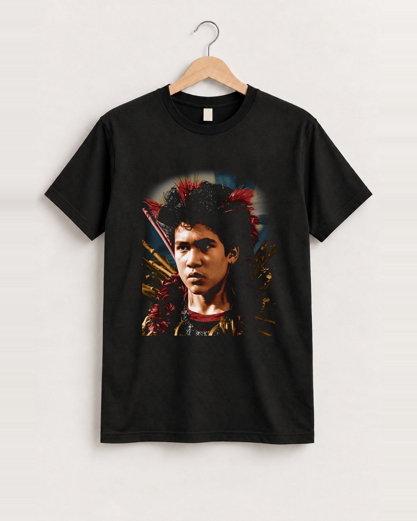 Rufio Lost Boy Punk Black Tee, approved scene front [FG-2beda3c618b3]