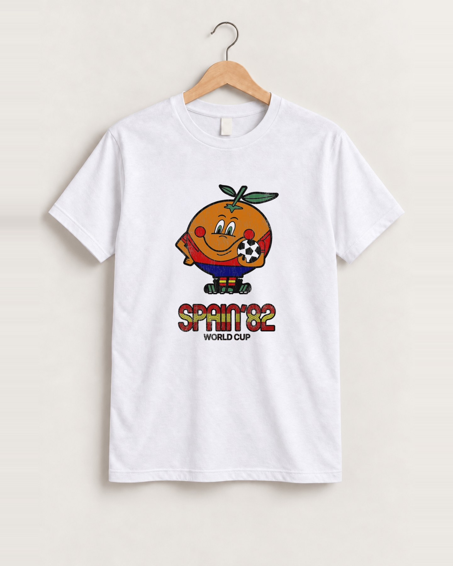 Spain 82 world cup white tee front