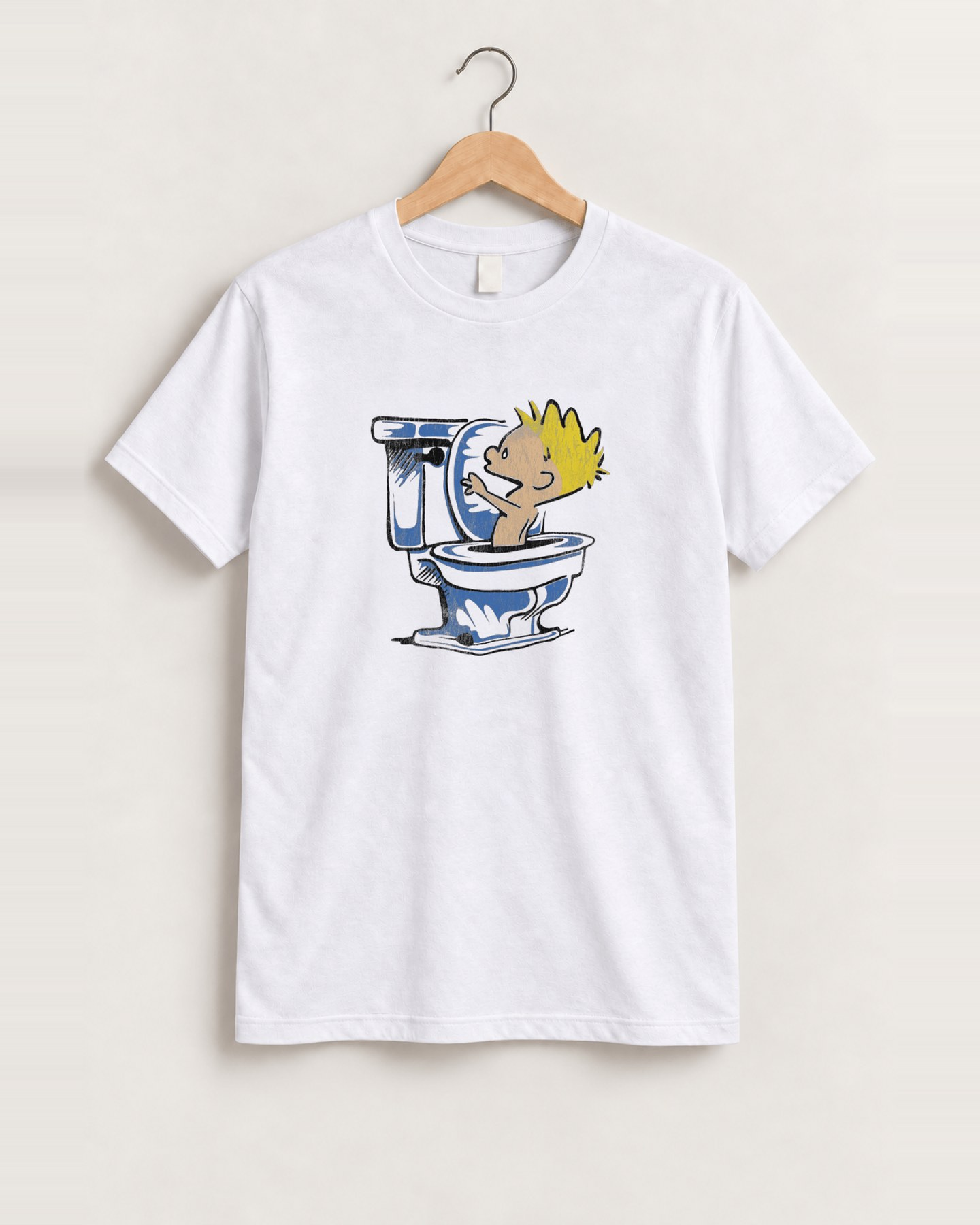 1990 Calvin and hobbes spin cycle white tee, approved scene front [FG-328314af5418]