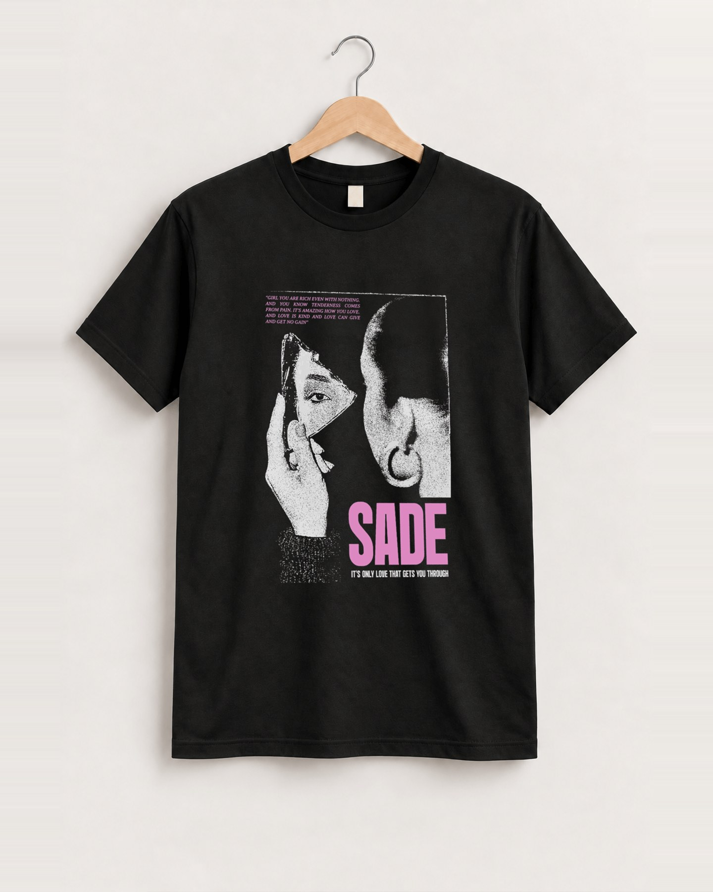 Sade adu black classic tee front