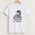 Snoopy joe retired white tee front