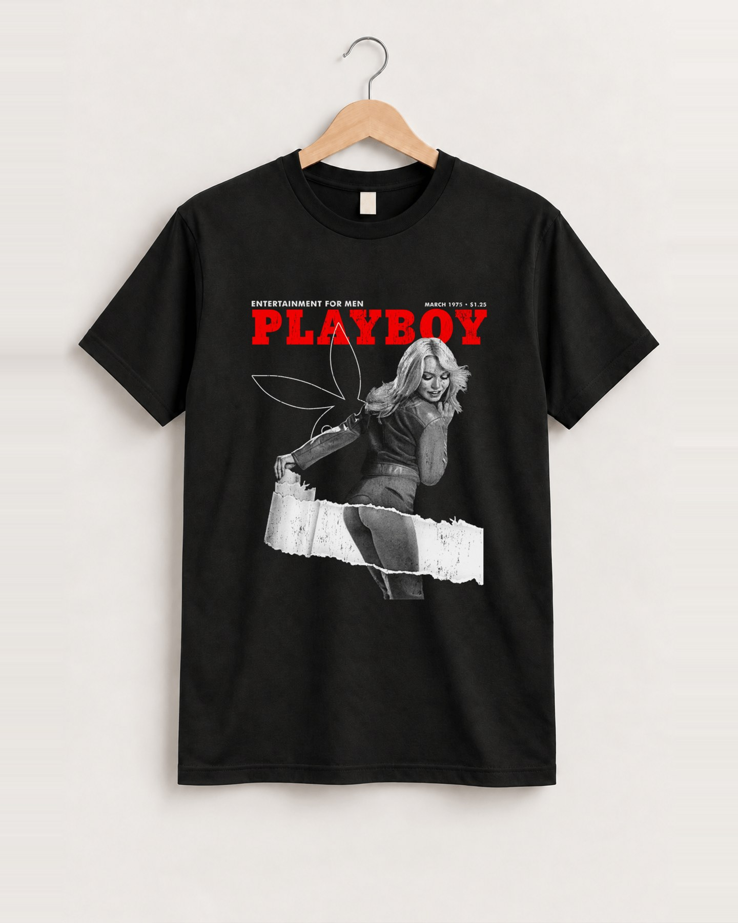 Playboy 'march '75 issue' vintage t-shirt front