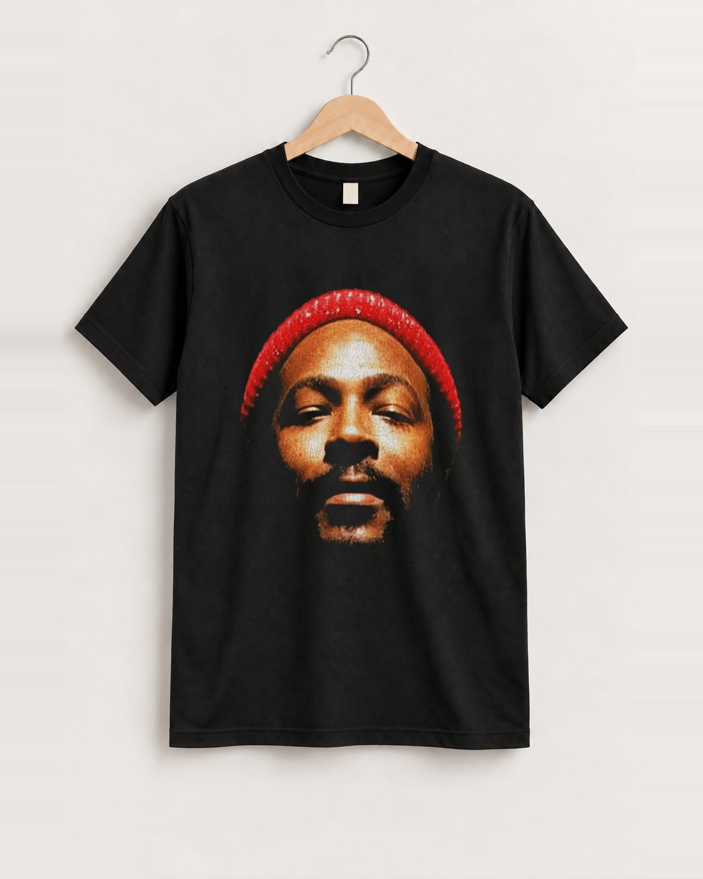 Marvin gaye black t-shirt front