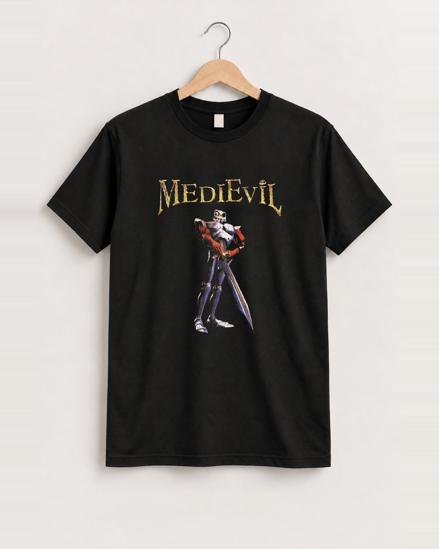 Medievil black tee front