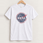 90's nasa vintage white t-shirt front