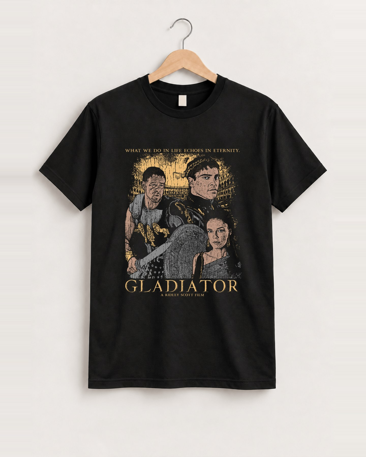 Gladiator black t-shirt front