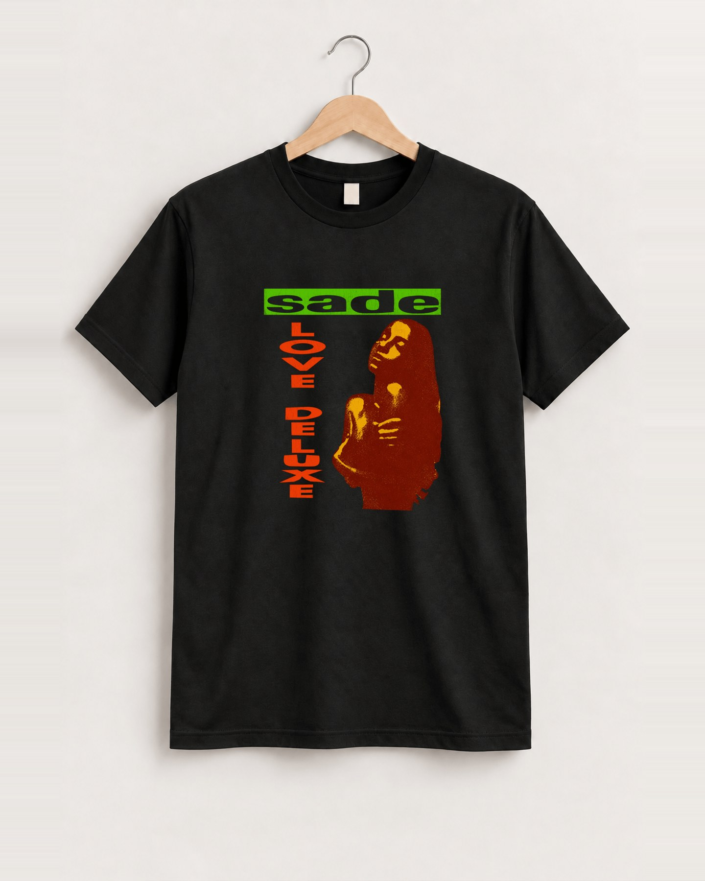 92 sade love deluxe black tee front