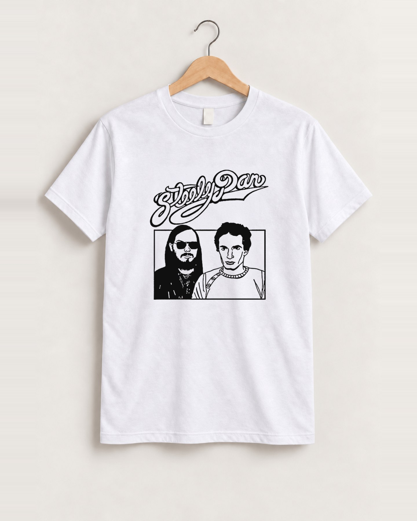 Steely dan vintage white t-shirt front