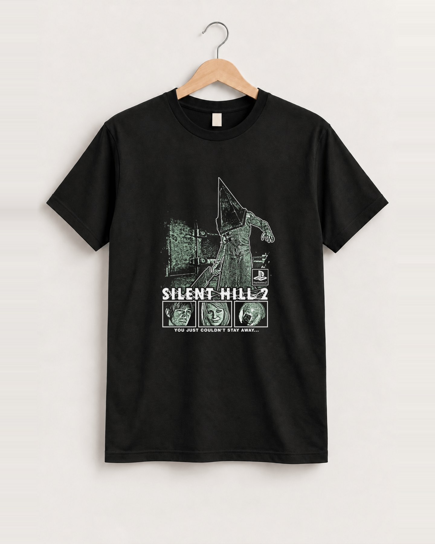 Silent hill 2 black tee, approved scene front [FG-3e34ed9d8abb]