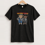 Pork fiction parody black tee front