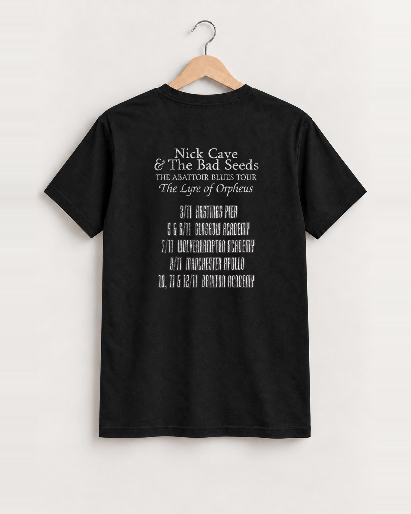 2004 Nick cave & the bad seeds black tee back