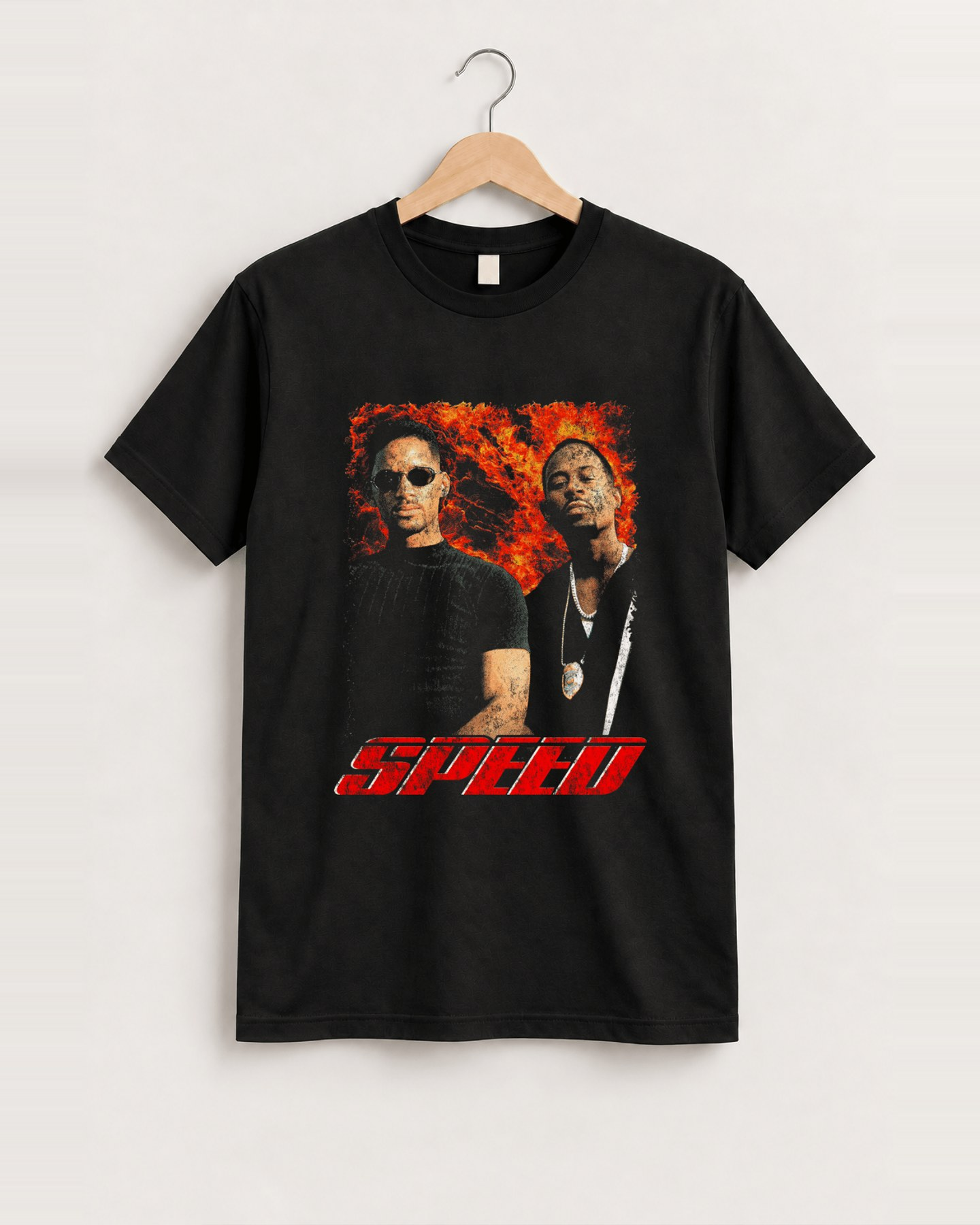 Bad boys speed mashup parody black t-shirt front