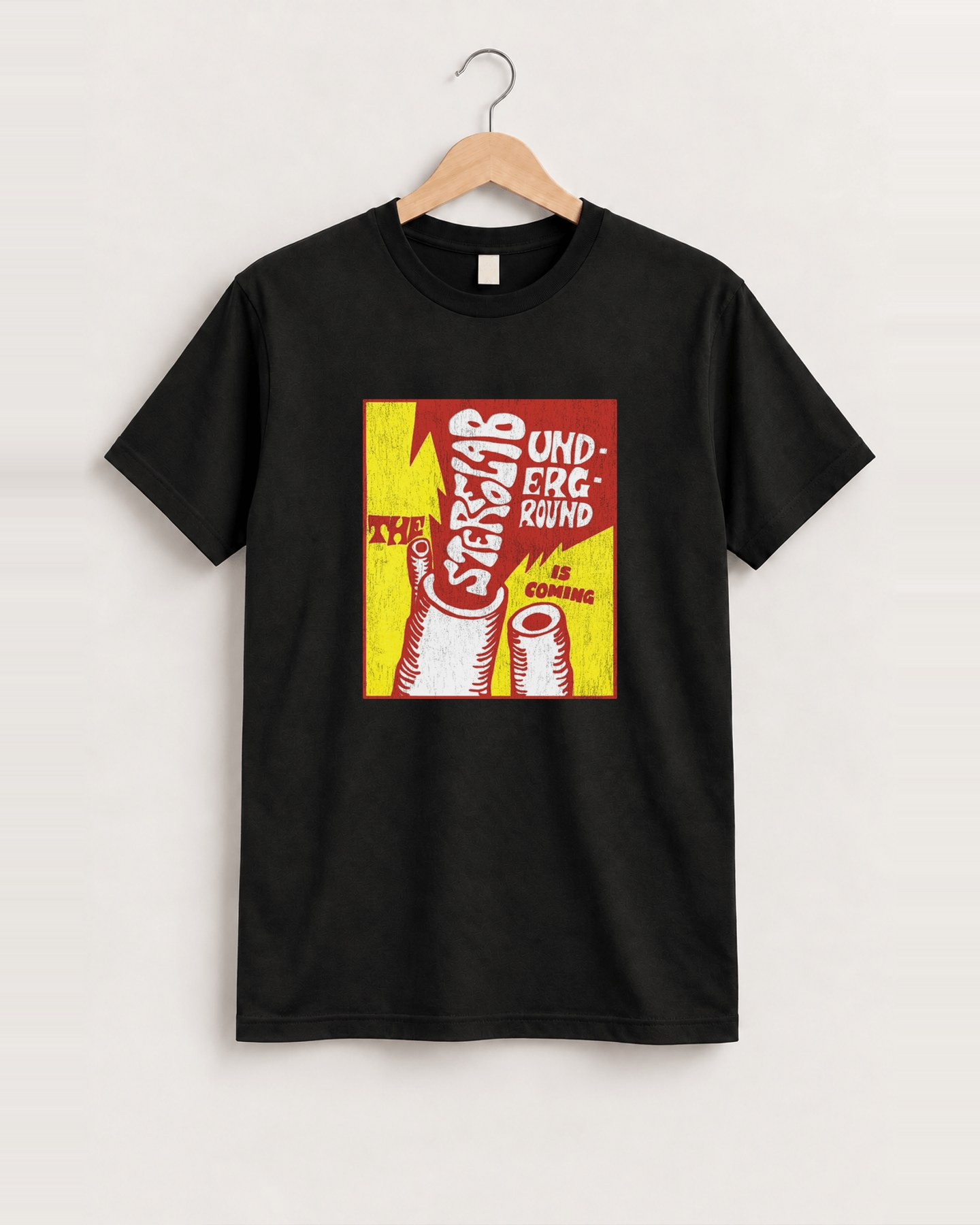 1999 Stereolab underground black tee front